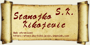 Stanojko Kikojević vizit kartica
